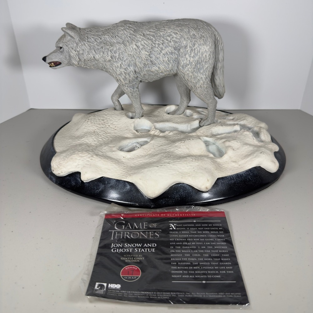 Dark Horse Game of Thrones Ghost Statue Jon Snow Gentle Giant AP 17/31 Broken